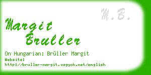 margit bruller business card